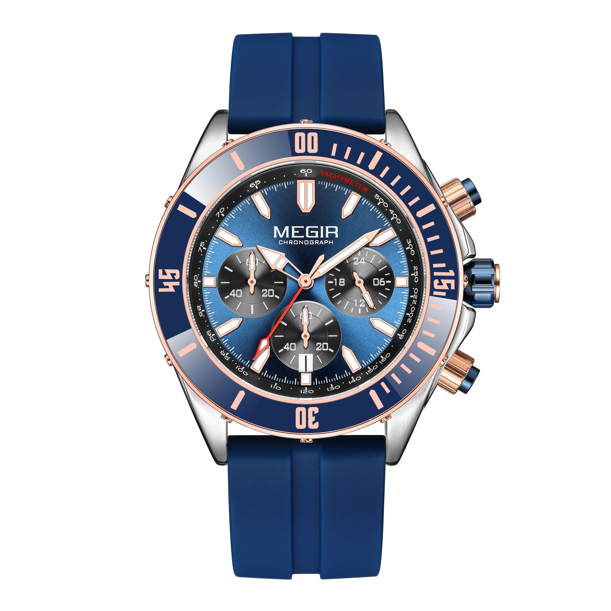 MEGIR Watch with Chronograph Men Fashion Quartz Military Waterproof Calendar Business Casual Wrist Watches Clock Montre Homme-1
