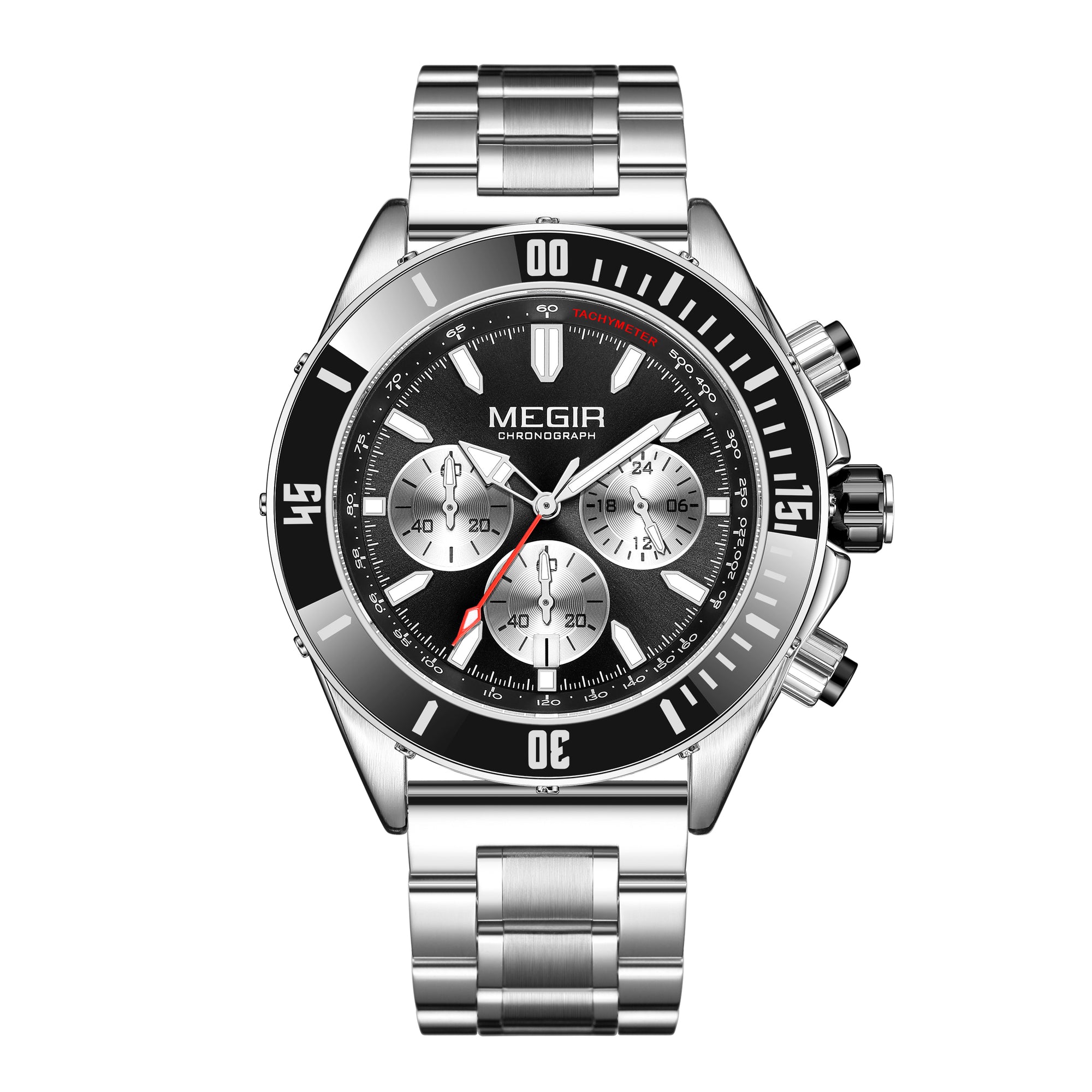 MEGIR Watch with Chronograph Men Fashion Quartz Military Waterproof Calendar Business Casual Wrist Watches Clock Montre Homme-4