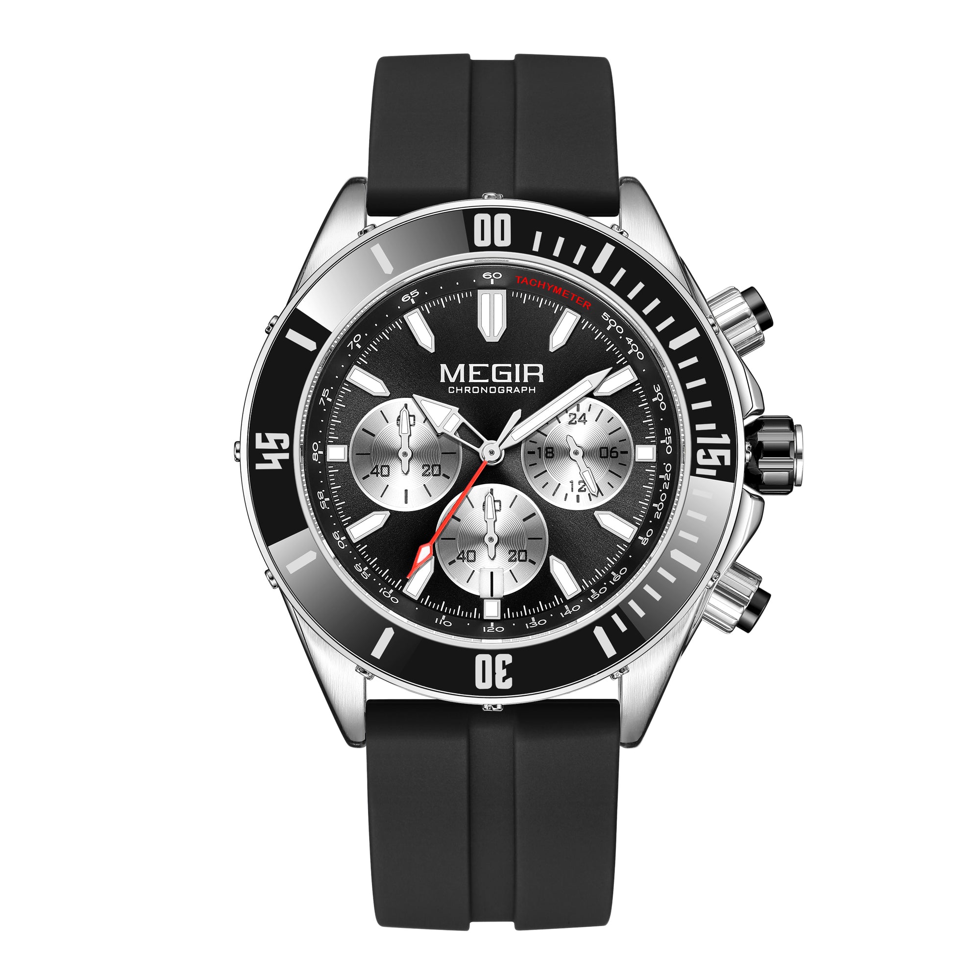MEGIR Watch with Chronograph Men Fashion Quartz Military Waterproof Calendar Business Casual Wrist Watches Clock Montre Homme-2